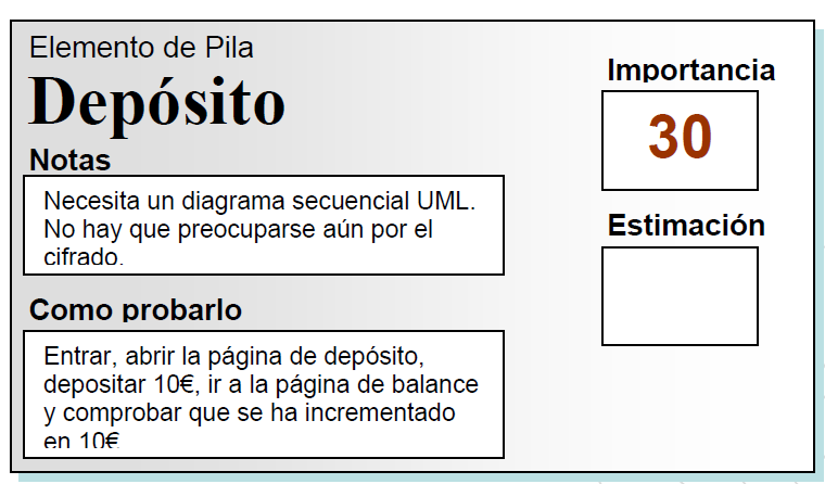 Ejemplo de tarjeta