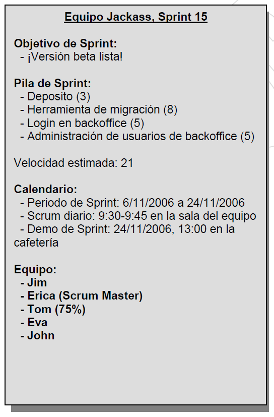 Página de información de Sprint